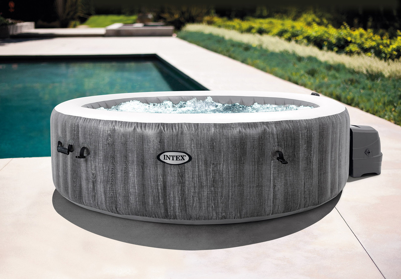 Надувной бассейн Intex Bubble Massage Deluxe 28440 (196x71)