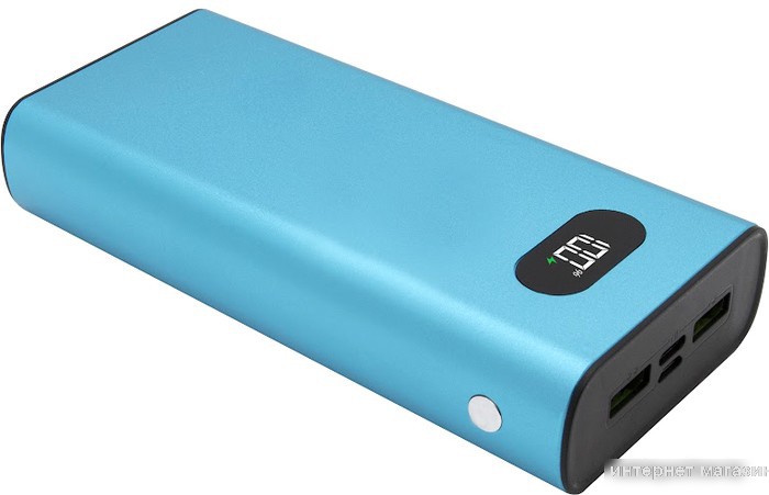 Внешний аккумулятор TFN Blaze LCD PD 20000mAh (голубой)