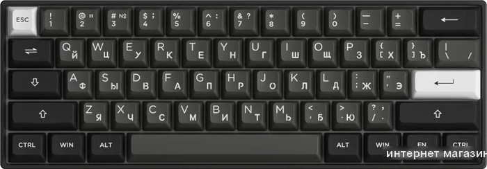 Клавиатура Akko 3061S Black & Sliver (Akko Cream Yellow V3 Pro)