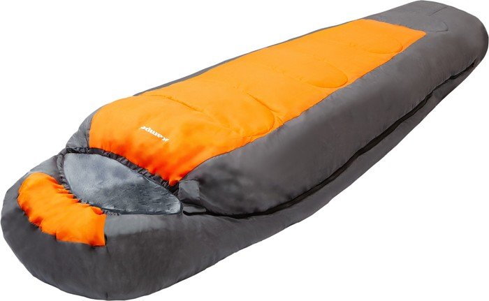 Спальный мешок Acamper Bergen 300г/м2 (левая молния, оранжевый/серый)