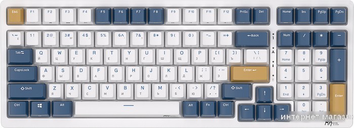 Беспроводная клавиатура Royal Kludge RK98 RGB Klein Blue (RK Red)