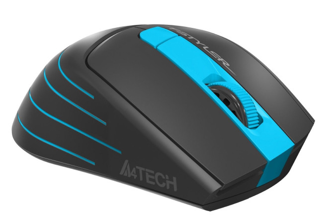 Мышь A4Tech Fstyler FG30S (черный/голубой)