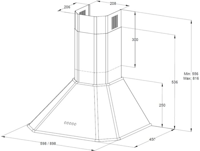 Кухонная вытяжка Korting KHC 6839 RB