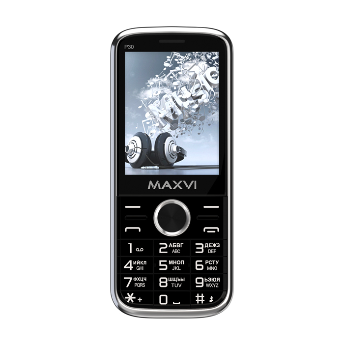 Кнопочный телефон Maxvi P30 (черный)