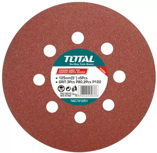 Набор шлифкругов Total TOTAL TAC731251 (5 шт)