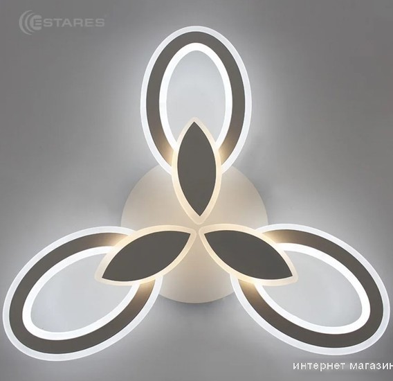 Люстра Estares Aurora Double 60W 3F-575x80-WHITE/WHITE-220-IP20