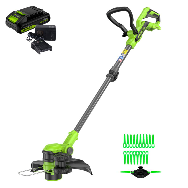 Триммер аккумуляторный Greenworks G24LT301K2 (АКБ 2А/ч + ЗУ)