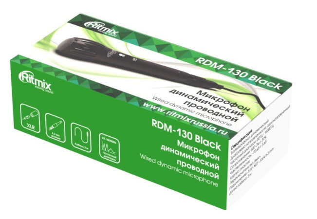 Микрофон Ritmix RDM-130 (черный)