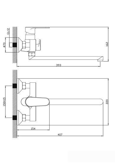 Смеситель Diadonna D91-222117SY
