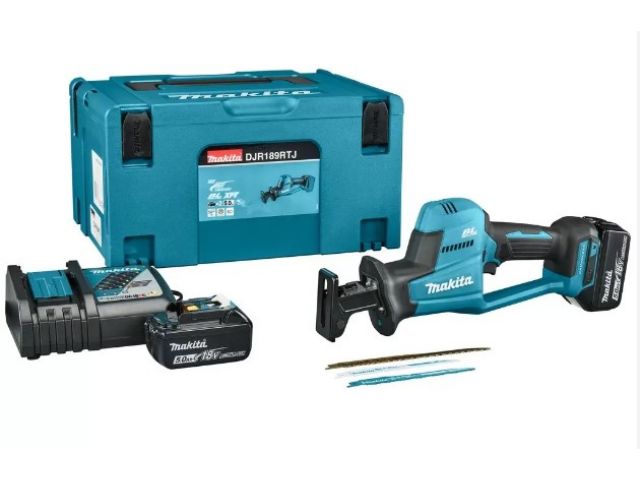 Сабельная пила Makita DJR189RTJ (с 2-мя АКБ, кейс)