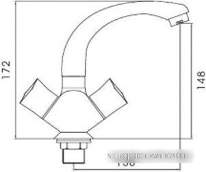 Смеситель Ledeme H87 L1087-2