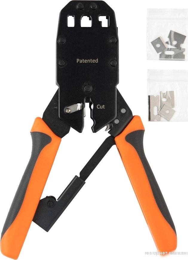 Кримпер Hyperline HT-200AR (черный/оранжевый)