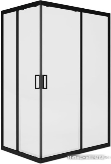 Душевой уголок Метакам Universal Pro Black 120x80 KKS_014548 (прозрачное стекло)
