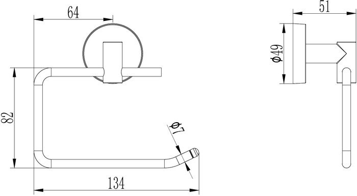 Держатель для туалетной бумаги Ledeme L1703-3
