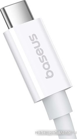 Кабель Baseus Superior Series 2 USB4 Full-Function Fast Charging Cable 240W USB Type-C - USB Type-C (1 м, белый)
