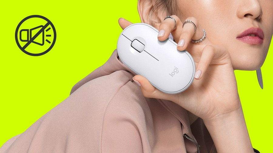 Мышь Logitech M350 Pebble (белый)