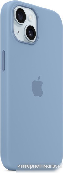 Чехол для телефона Apple MagSafe Silicone Case для iPhone 15 (зимний синий)