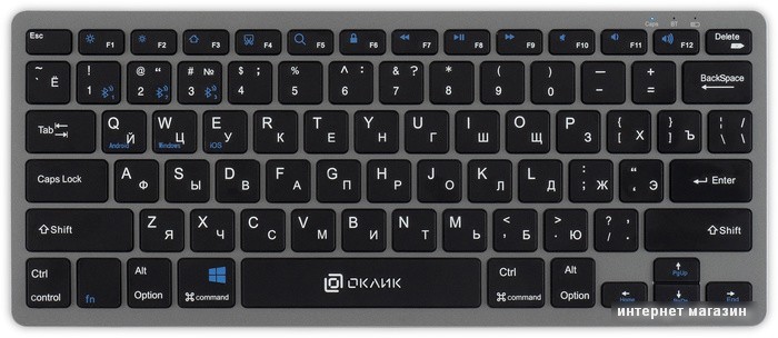Клавиатура Oklick 835S (серый/черный)