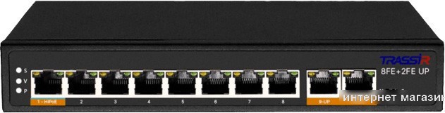 Неуправляемый коммутатор TRASSIR TR-NS1110-120-8PoE