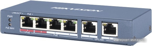 Коммутатор Hikvision DS-3E0106P-E/M