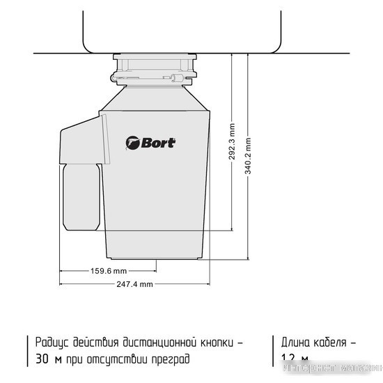 Измельчитель пищевых отходов Bort Alligator Green