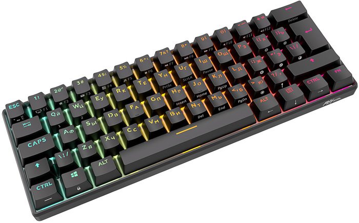 Royal Kludge RK61 New RGB (черный, RK Red)