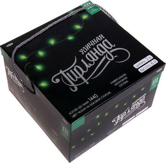 Световой дождь Luazon Занавес 3W 1440 Led (2x6 м, белый) [1080279]