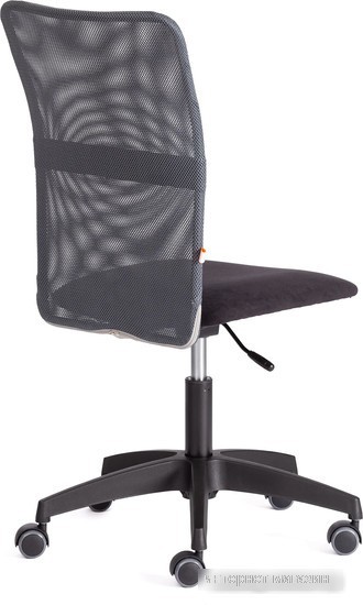 Кресло TetChair Star флок/ткань (черный/серый, 35/W-12)