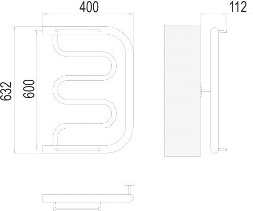 TERMINUS Фокстрот 1" 600x400 бп (хром)