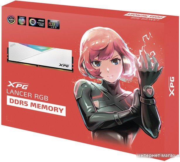 Оперативная память ADATA XPG Lancer RGB 2x32ГБ DDR5 6400МГц AX5U6400C3232G-DCLARWH
