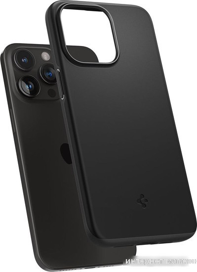 Чехол для телефона Spigen Thin Fit для iPhone 15 Pro Max ACS06544 (черный)