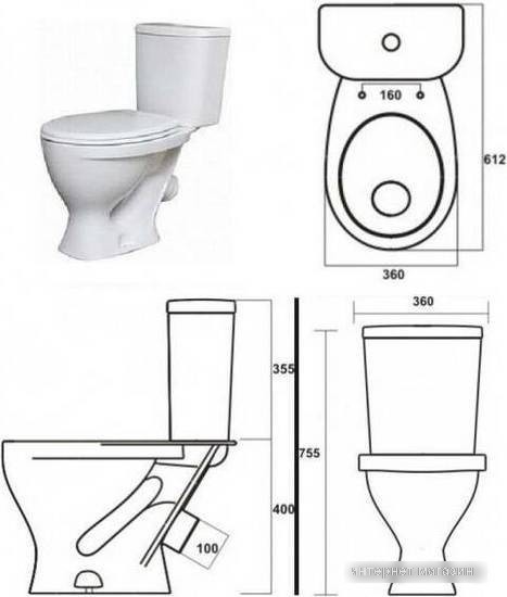 Унитаз Sanita Luxe Формат WC.CC/Format/1-P/WHT.G/S1 (с сиденьем)