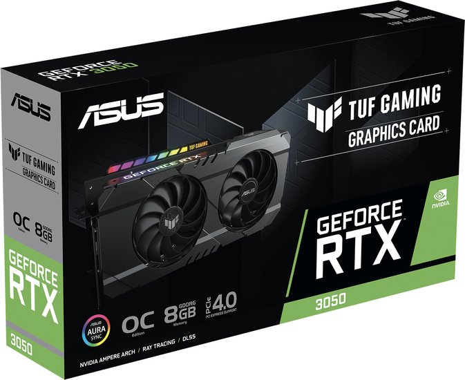 Видеокарта ASUS TUF Gaming GeForce RTX 3050 OC Edition 8GB GDDR6