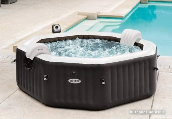 Надувной бассейн Intex Jet & Bubble Deluxe 28458 (201x71)