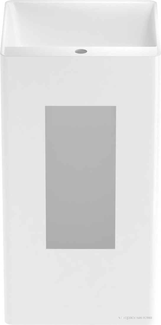 Умывальник Wellsee Pure BY Wellsee 230714000 (отдельностоящий, с отверстием под смеситель, глянцевый белый)