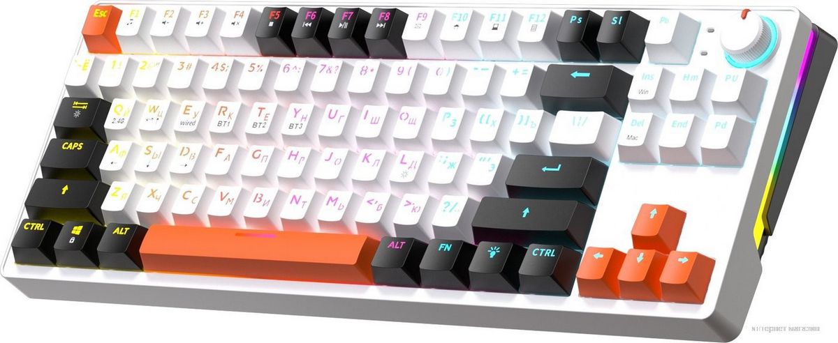 Клавиатура JEGG ZA87 Pro White Black Orange (TNT Yellow)