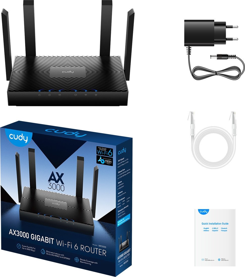 Wi-Fi роутер Cudy WR3000 1.0