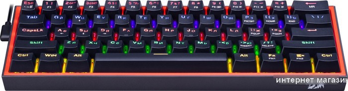 Клавиатура Redragon Fizz (черный/красный)