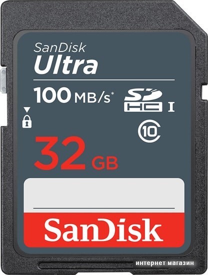 Карта памяти SanDisk Ultra SDHC SDSDUNR-032G-GN3IN 32GB
