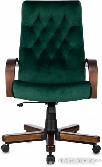 Офисное кресло Бюрократ T-9928WALNUT Fabric (зеленый Italia Green/дерево)