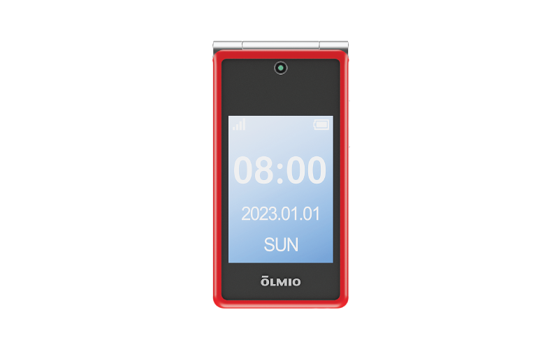 Кнопочный телефон Olmio F50 (красный)