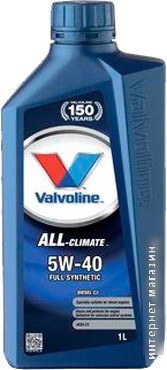 Моторное масло Valvoline All-Climate Diesel C3 5W-40 1л