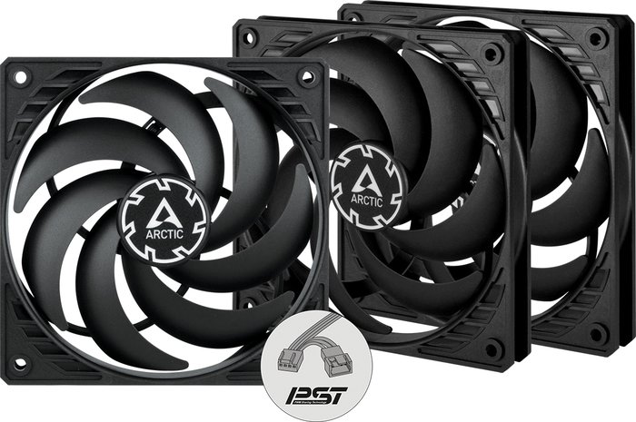 Arctic P12 Slim PWM PST 3 PCS Value Pack ACFAN00275A