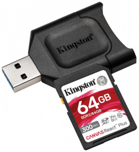 Карта памяти Kingston Canvas React Plus SDXC 64GB