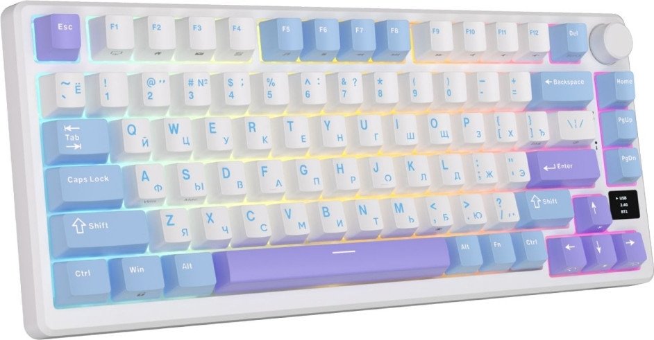 Клавиатура Royal Kludge RK-M75 RGB (Taro Milk, RK Silver)