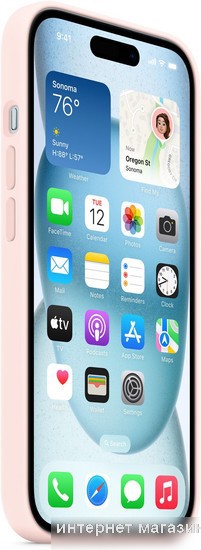 Чехол для телефона Apple MagSafe Silicone Case для iPhone 15 Plus (светло-розовый)