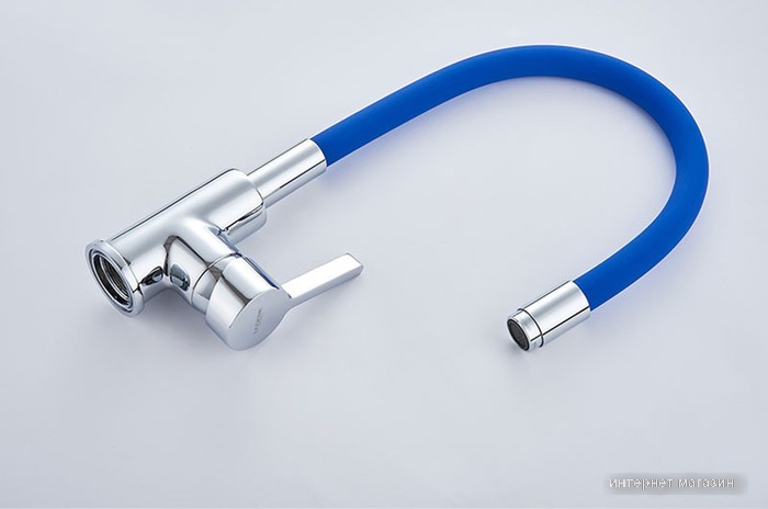 Смеситель Ledeme H98 L4898-6 (синий/хром)