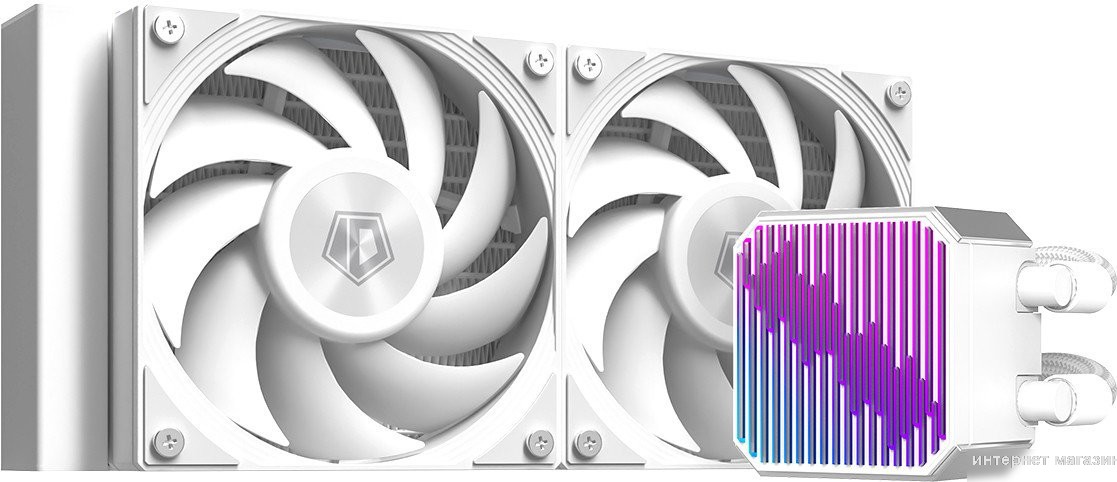 Жидкостное охлаждение для процессора ID-Cooling DX240 Max White