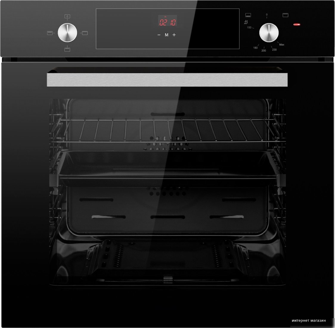 Газовый духовой шкаф Weissgauff WGO 706 D Black Glass