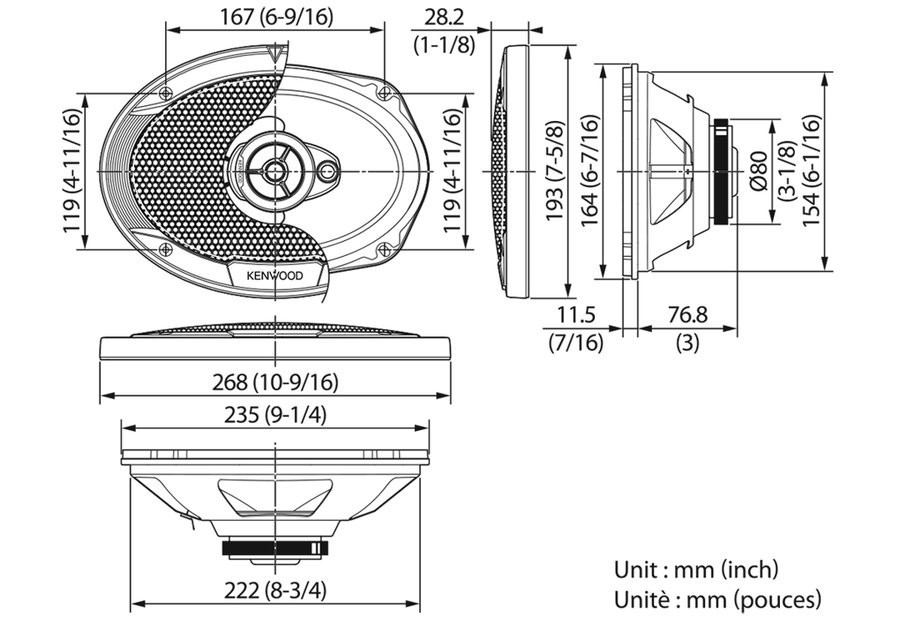 Коаксиальная АС Kenwood KFC-S6966